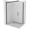 Mexen Omega cabine de douche coulissante 100 x 80 cm, transparent, noir - 825-100-080-70-00
