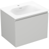 Mexen Orio meuble de salle de bains 60 cm avec lavabo Vela, 1 tiroir, gris mat/blanc mat - 91A10-06047-1-BF62-W23M01