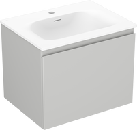Mexen Orio meuble de salle de bains 60 cm avec lavabo Vela, 1 tiroir, gris mat/blanc mat - 91A10-06047-1-BF62-W23M01