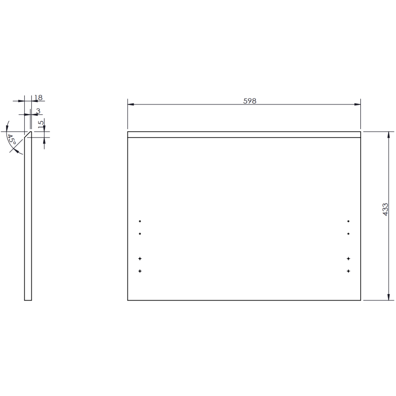 Mexen Orio meuble de salle de bains 60 cm avec lavabo Vela, 1 tiroir, gris mat/blanc mat - 91A10-06047-1-BF62-W23M01