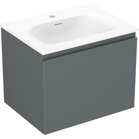 Mexen Orio armoire de salle de bain 60 cm avec lavabo Vela, 1 tiroir, graphite mat/blanc mat - 91A10-06047-1-BF66-W23M01