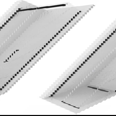 Mexen Omega cabine de douche coulissante 100 x 100 cm, transparent, noire - 825-100-100-70-00