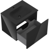 Mexen Orio meuble de salle de bain 60 cm avec lavabo Vela, 1 tiroir, noir brillant/noir mat - 91A10-06047-1-BF70-W23M71