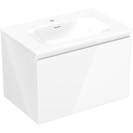Mexen Orio meuble de salle de bain 70 cm avec lavabo Vela, 1 tiroir, blanc brillant - 91A10-07047-1-BF00-W23M00