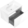 Mexen Orio meuble de salle de bain 70 cm avec lavabo Vela, 1 tiroir, blanc brillant - 91A10-07047-1-BF00-W23M00