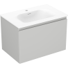 Meuble de salle de bains Mexen Orio 70 cm avec lavabo Vela, 1 tiroir, gris mat/blanc mat - 91A10-07047-1-BF62-W23M01