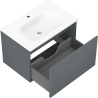 Mexen Orio armoire de salle de bain 70 cm avec lavabo Vela, 1 tiroir, graphite mat/blanc mat - 91A10-07047-1-BF66-W23M01