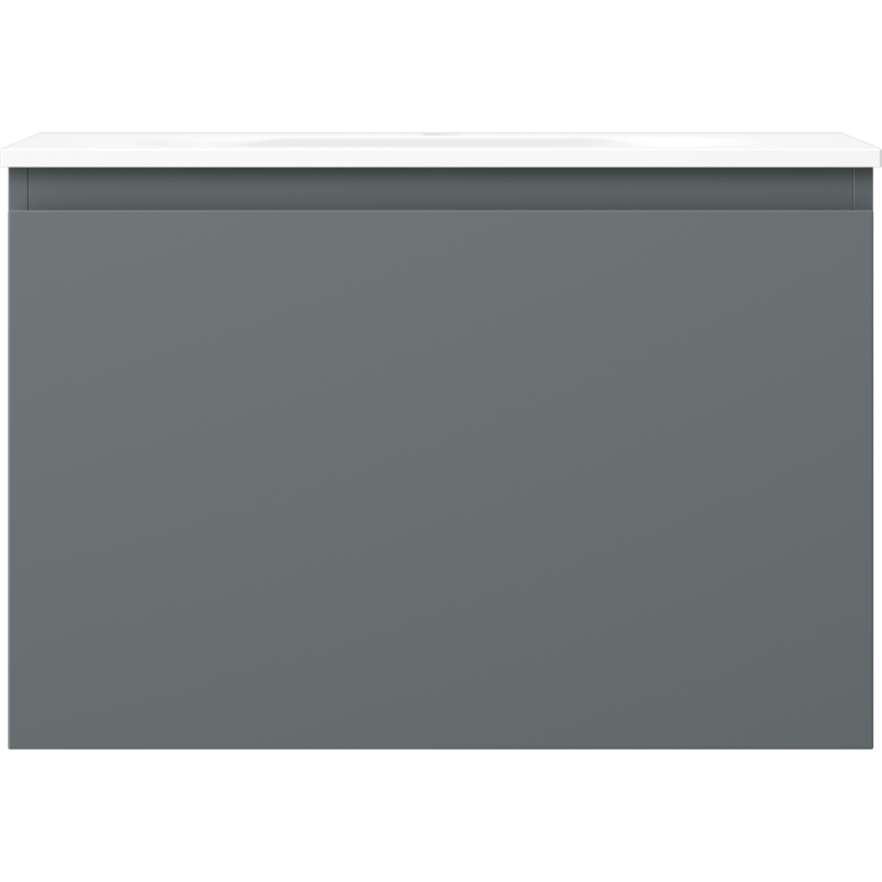 Mexen Orio armoire de salle de bain 70 cm avec lavabo Vela, 1 tiroir, graphite mat/blanc mat - 91A10-07047-1-BF66-W23M01