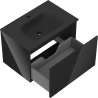 Mexen Orio meuble de salle de bain 70 cm avec lavabo Vela, 1 tiroir, noir brillant/noir mat - 91A10-07047-1-BF70-W23M71