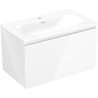Mexen Orio meuble de salle de bains 80 cm avec lavabo Vela, 1 tiroir, blanc brillant - 91A10-08047-1-BF00-W23M00