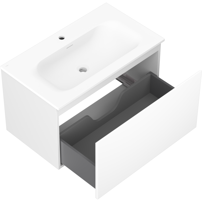 Mexen Orio armoire de salle de bains 80 cm avec lavabo Vela, 1 tiroir, blanc mat - 91A10-08047-1-BF01-W23M01