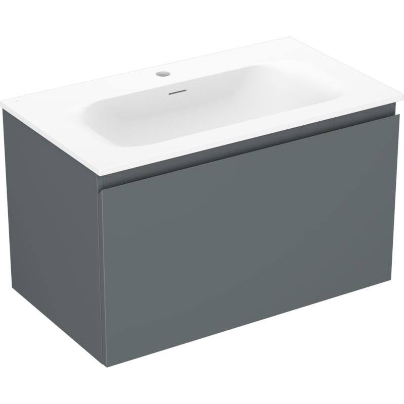 Mexen Orio meuble de salle de bains 80 cm avec lavabo Vela, 1 tiroir, graphite mat/blanc mat - 91A10-08047-1-BF66-W23M01