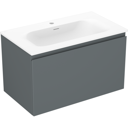 Mexen Orio meuble de salle de bains 80 cm avec lavabo Vela, 1 tiroir, graphite mat/blanc mat - 91A10-08047-1-BF66-W23M01