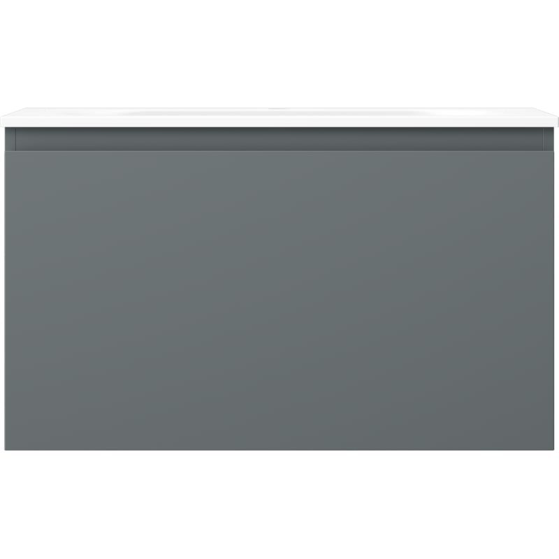 Mexen Orio meuble de salle de bains 80 cm avec lavabo Vela, 1 tiroir, graphite mat/blanc mat - 91A10-08047-1-BF66-W23M01