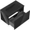 Mexen Orio armoire de salle de bains 80 cm avec lavabo Vela, 1 tiroir, noir brillant/noir mat - 91A10-08047-1-BF70-W23M71