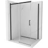 Mexen Omega cabine de douche coulissante 130 x 100 cm, transparent, noire - 825-130-100-70-00