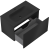 Mexen Orio meuble de salle de bain 80 cm avec lavabo Vela, 1 tiroir, noir mat - 91A10-08047-1-BF71-W23M71
