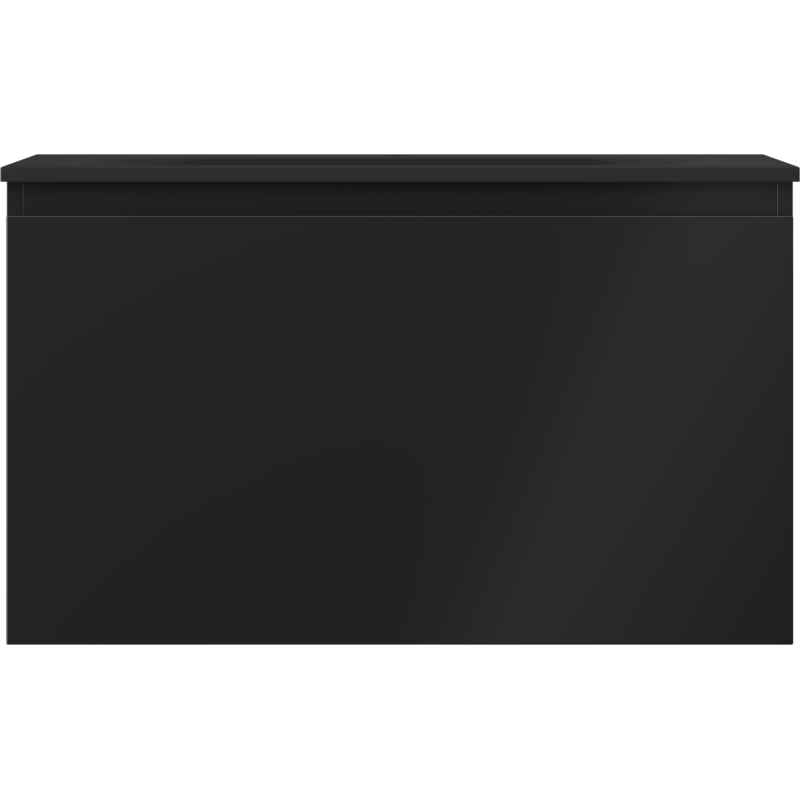 Mexen Orio meuble de salle de bain 80 cm avec lavabo Vela, 1 tiroir, noir mat - 91A10-08047-1-BF71-W23M71