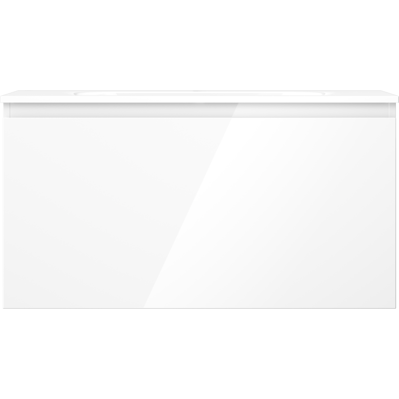 Mexen Orio meuble de salle de bain 90 cm avec lavabo Vela, 1 tiroir, blanc brillant - 91A10-09047-1-BF00-W23M00