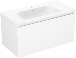 Mexen Orio meuble de salle de bains 90 cm avec lavabo Vela, 1 tiroir, blanc mat - 91A10-09047-1-BF01-W23M01
