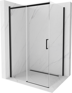 Mexen Omega cabine de douche coulissante 150 x 90 cm, transparente, noire - 825-150-090-70-00
