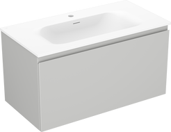 Mexen Orio meuble de salle de bains 90 cm avec lavabo Vela, 1 tiroir, gris mat/blanc mat - 91A10-09047-1-BF62-W23M01