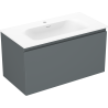 Mexen Orio armoire de salle de bain 90 cm avec lavabo Vela, 1 tiroir, graphite mat/blanc mat - 91A10-09047-1-BF66-W23M01
