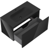 Mexen Orio meuble de salle de bain 90 cm avec lavabo Vela, 1 tiroir, noir brillant/noir mat - 91A10-09047-1-BF70-W23M71
