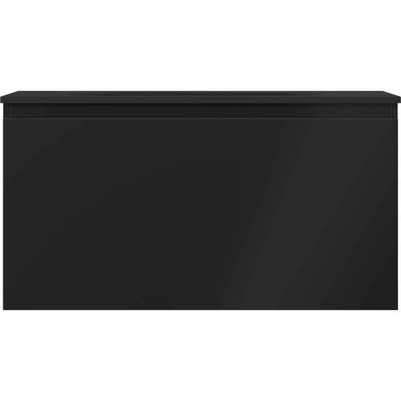 Mexen Orio armoire de salle de bain 90 cm avec lavabo Vela, 1 tiroir, noir mat - 91A10-09047-1-BF71-W23M71