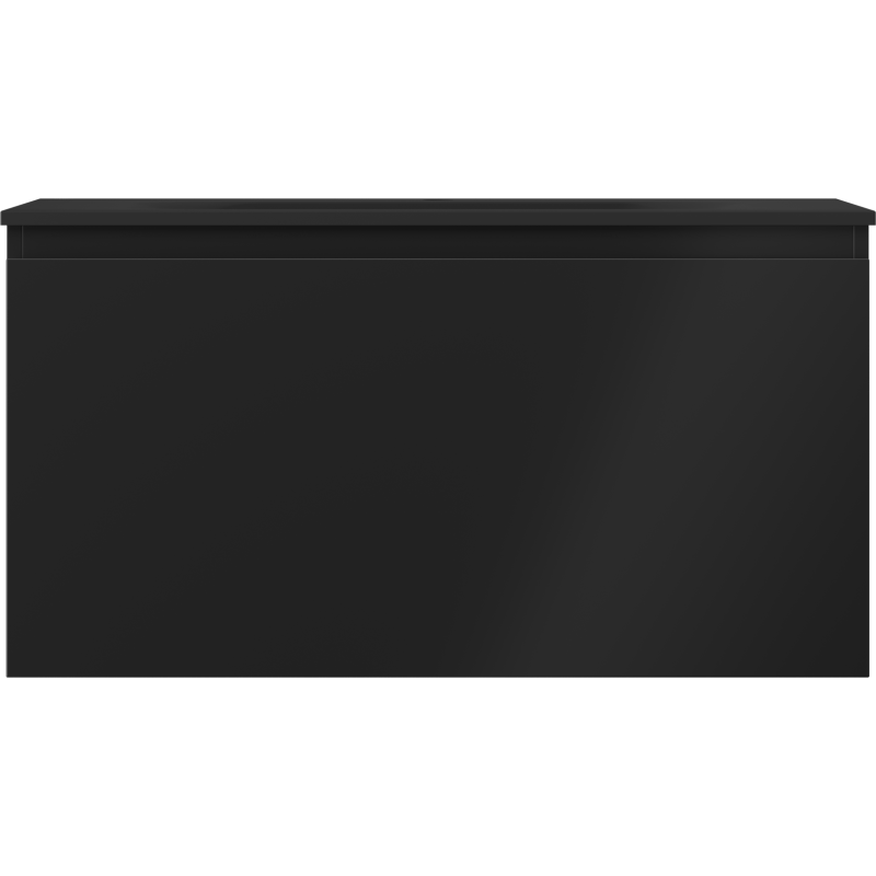 Mexen Orio meuble de salle de bains 90 cm avec lavabo Vela, 1 tiroir, noir mat - 91A10-09047-1-BF71-W23M71