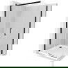 Mexen Omega cabine de douche coulissante 100 x 100 cm, transparent, noir + receveur Flat, blanc - 825-100-100-70-00-4010B