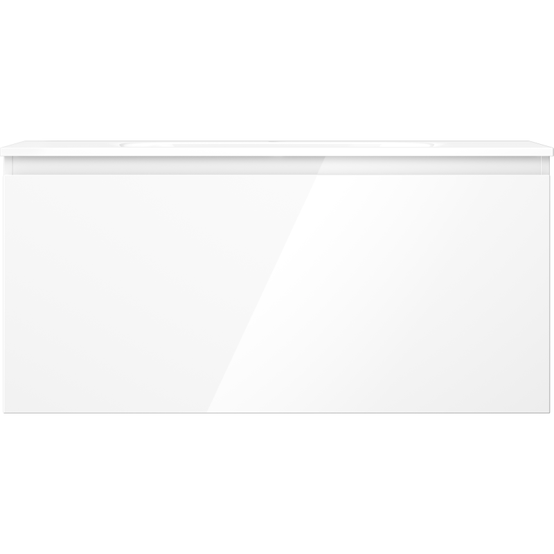 Mexen Orio meuble de salle de bain 100 cm avec lavabo Vela, 1 tiroir, blanc brillant - 91A10-10047-1-BF00-W23M00