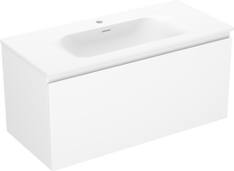Mexen Orio armoire de salle de bain 100 cm avec lavabo Vela, 1 tiroir, blanc mat - 91A10-10047-1-BF01-W23M01