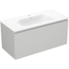 Mexen Orio meuble de salle de bains 100 cm avec lavabo Vela, 1 tiroir, gris mat/blanc mat - 91A10-10047-1-BF62-W23M01