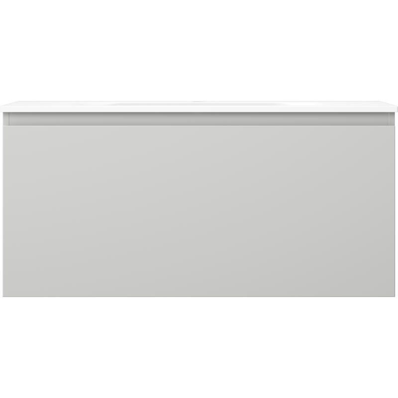 Mexen Orio meuble de salle de bain 100 cm avec lavabo Vela, 1 tiroir, gris mat/blanc mat - 91A10-10047-1-BF62-W23M01