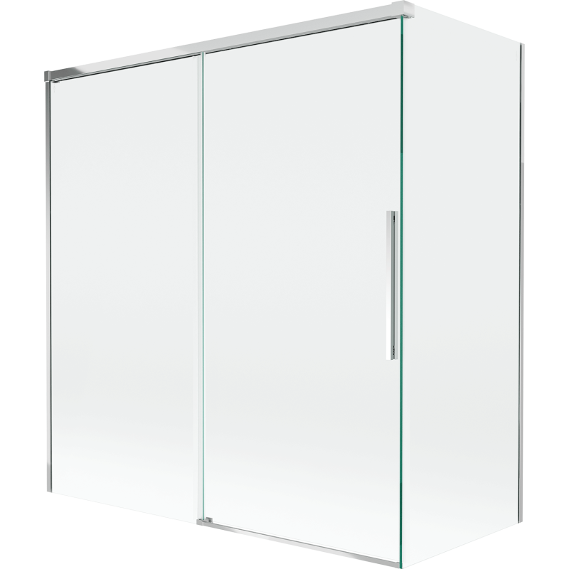 Mexen Rox paravent de baignoire 2 volets coulissants 150 + 70 x 150 cm, transparent, chrome - 8C9-150-070-01-00