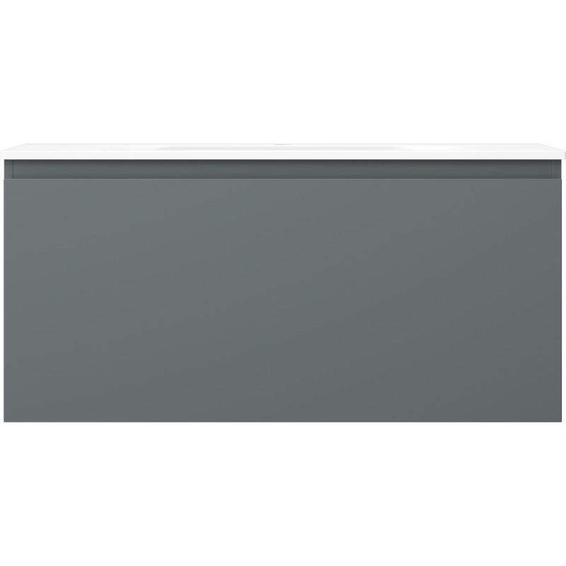 Mexen Orio meuble de salle de bains 100 cm avec lavabo Vela, 1 tiroir, graphite mat/blanc mat - 91A10-10047-1-BF66-W23M01