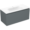 Mexen Orio meuble de salle de bains 100 cm avec lavabo Vela, 1 tiroir, graphite mat/blanc mat - 91A10-10047-1-BF66-W23M01