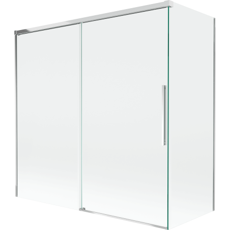 Mexen Rox paroi de baignoire coulissante à 2 panneaux 160 + 70 x 150 cm, transparent, chrome - 8C9-160-070-01-00