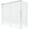 Mexen Rox paroi de baignoire coulissante à 2 panneaux 160 + 70 x 150 cm, transparent, chrome - 8C9-160-070-01-00