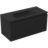 Mexen Orio meuble de salle de bain 100 cm avec lavabo Vela, 1 tiroir, noir mat - 91A10-10047-1-BF71-W23M71