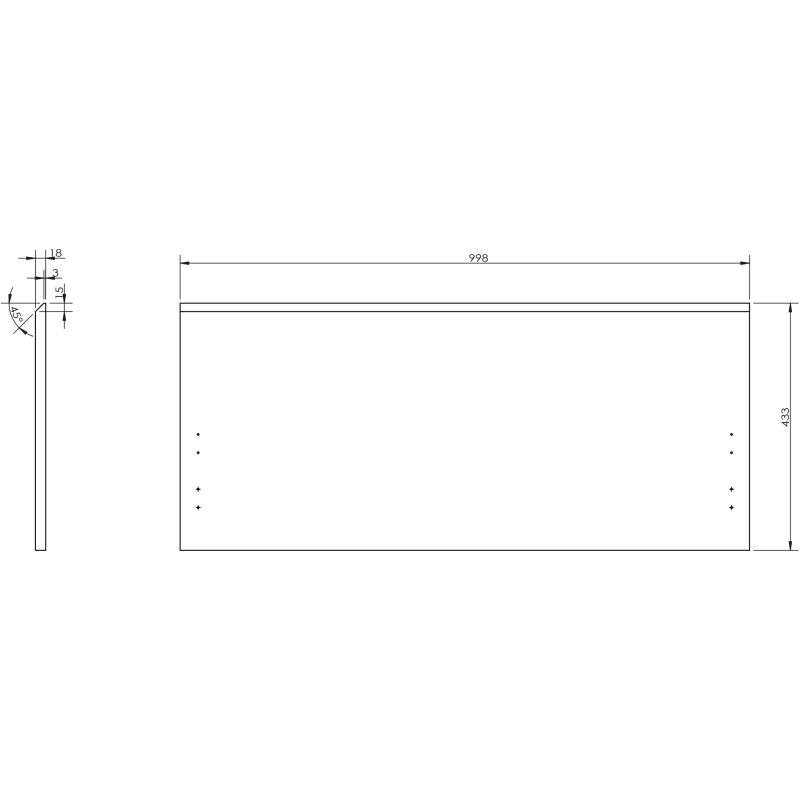 Mexen Orio armoire de salle de bain 100 cm avec lavabo Vela, 1 tiroir, noir mat - 91A10-10047-1-BF71-W23M71