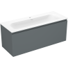 Mexen Orio armoire de salle de bain 120 cm avec lavabo Vela, 1 tiroir, graphite mat/blanc mat - 91A10-12047-1-BF66-W23M01