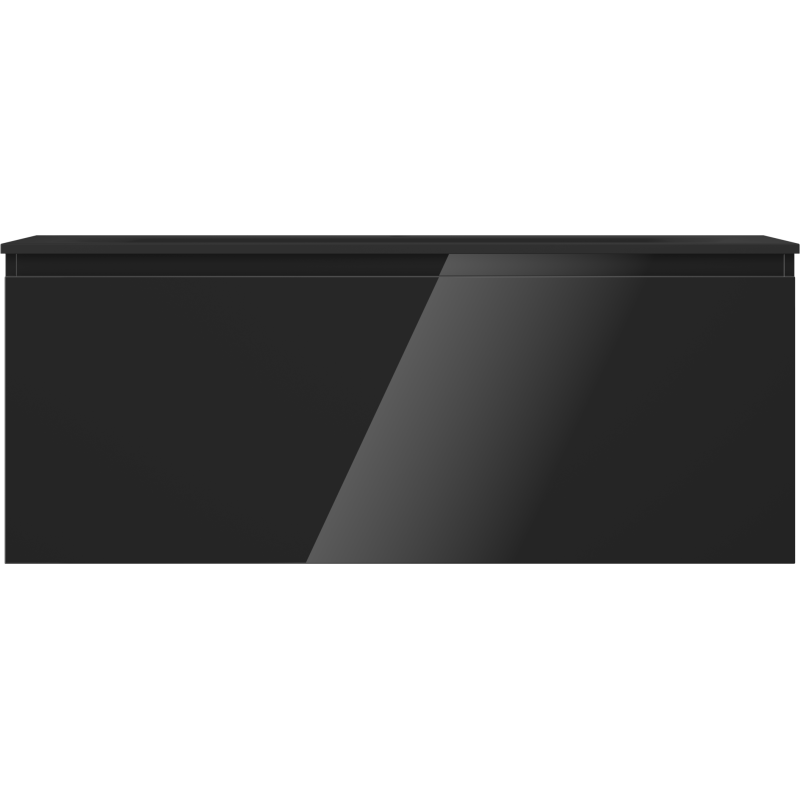 Mexen Orio meuble de salle de bain 120 cm avec lavabo Vela, 1 tiroir, noir brillant/noir mat - 91A10-12047-1-BF70-W23M71