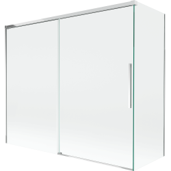 Mexen Rox paravent de douche coulissant à 2 volets 180 + 80 x 150 cm, transparent, chromé - 8C9-180-080-01-00