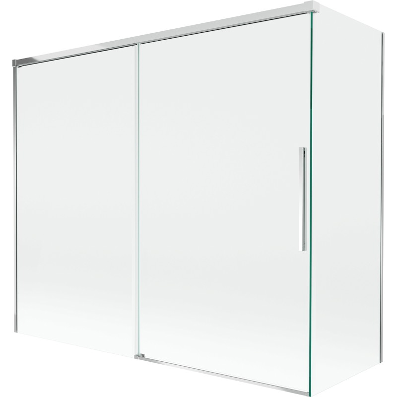 Mexen Rox paravent de douche coulissant à 2 volets 180 + 80 x 150 cm, transparent, chromé - 8C9-180-080-01-00