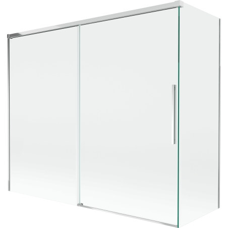 Mexen Rox paravent de douche coulissant à 2 volets 180 + 80 x 150 cm, transparent, chromé - 8C9-180-080-01-00