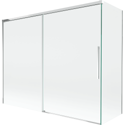 Mexen Rox paroi de douche 2 volets coulissante 190 + 80 x 150 cm, transparent, chrome - 8C9-190-080-01-00