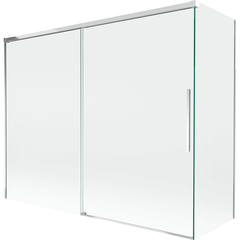 Mexen Rox paroi de douche 2 volets coulissante 190 + 80 x 150 cm, transparent, chrome - 8C9-190-080-01-00