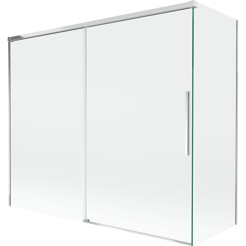 Mexen Rox paroi de baignoire 2 volets coulissants 180 + 90 x 150 cm, transparent, chrome - 8C9-180-090-01-00